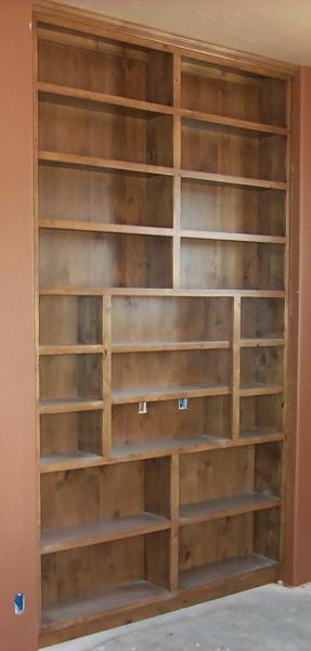 Library book shelves